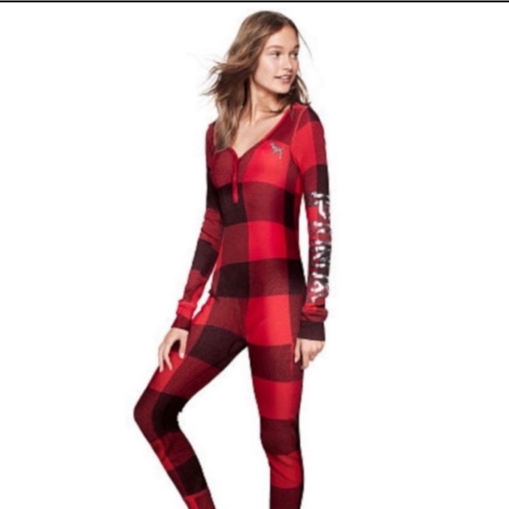 PINK Victoria’s Secret sequence Onesie Pajamas